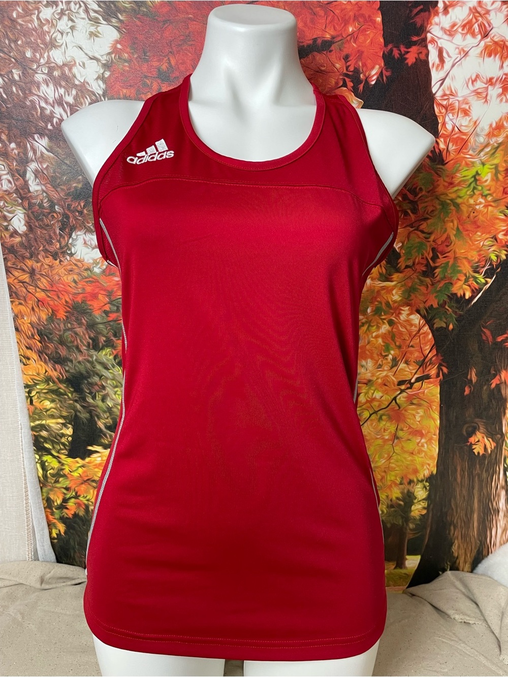 adidas Red Racerback Performance Tank Top